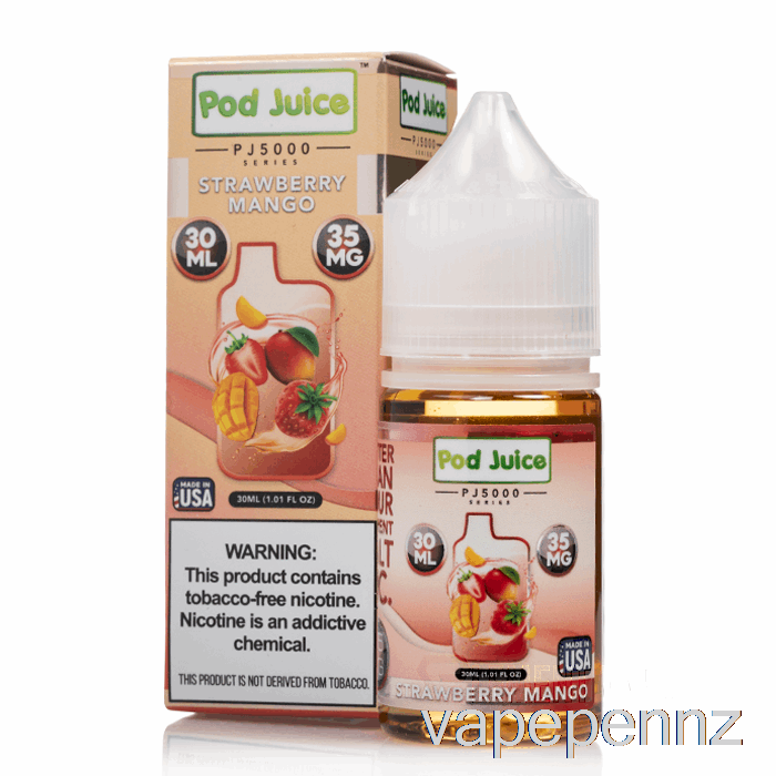 Strawberry Mango - Pod Juice PJ5000 - 30mL 55mg VAPE NZ